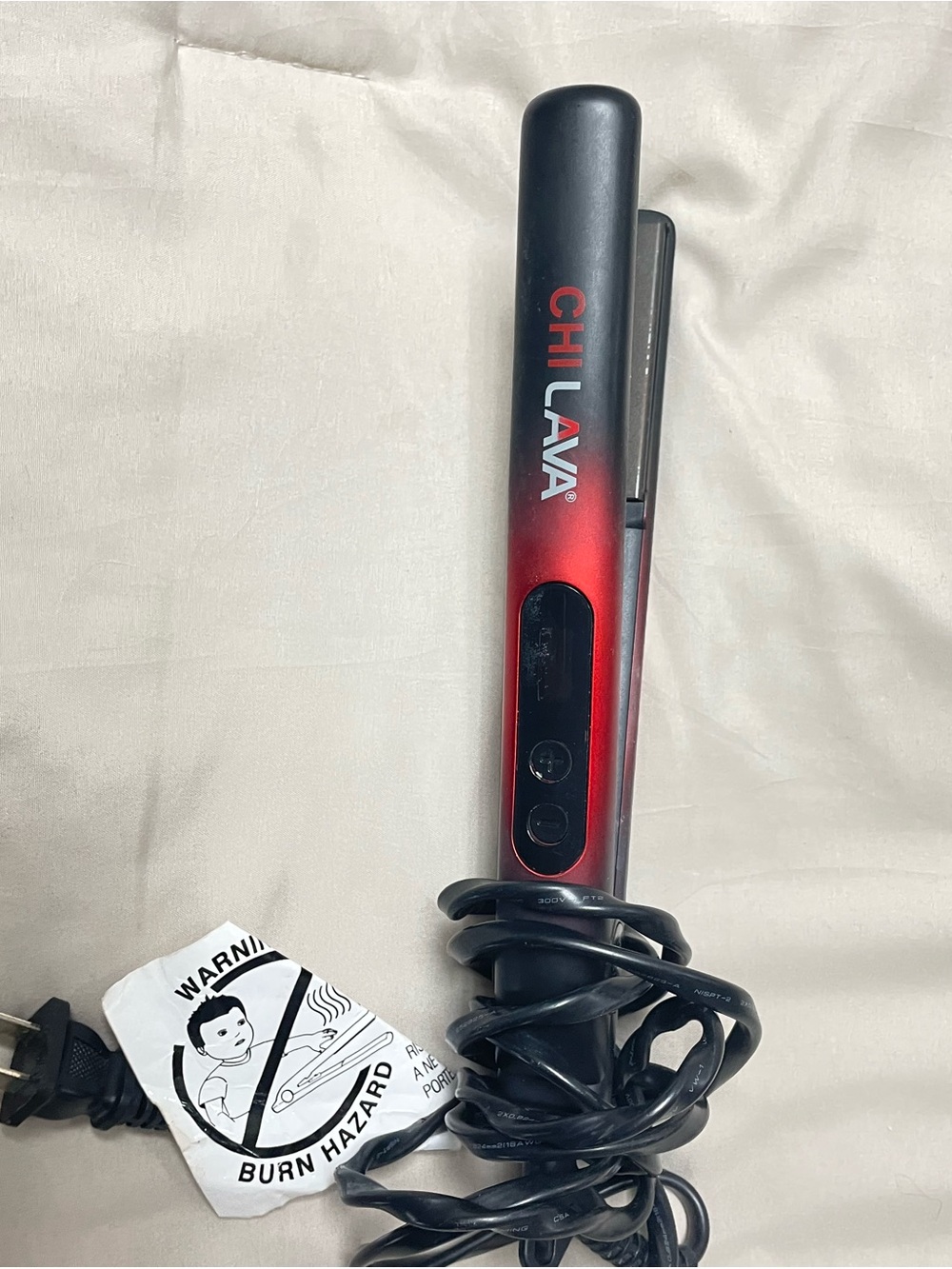 CHI LAVA Red Ceramic Hair Straightener - Sleek Styling Flat Iron